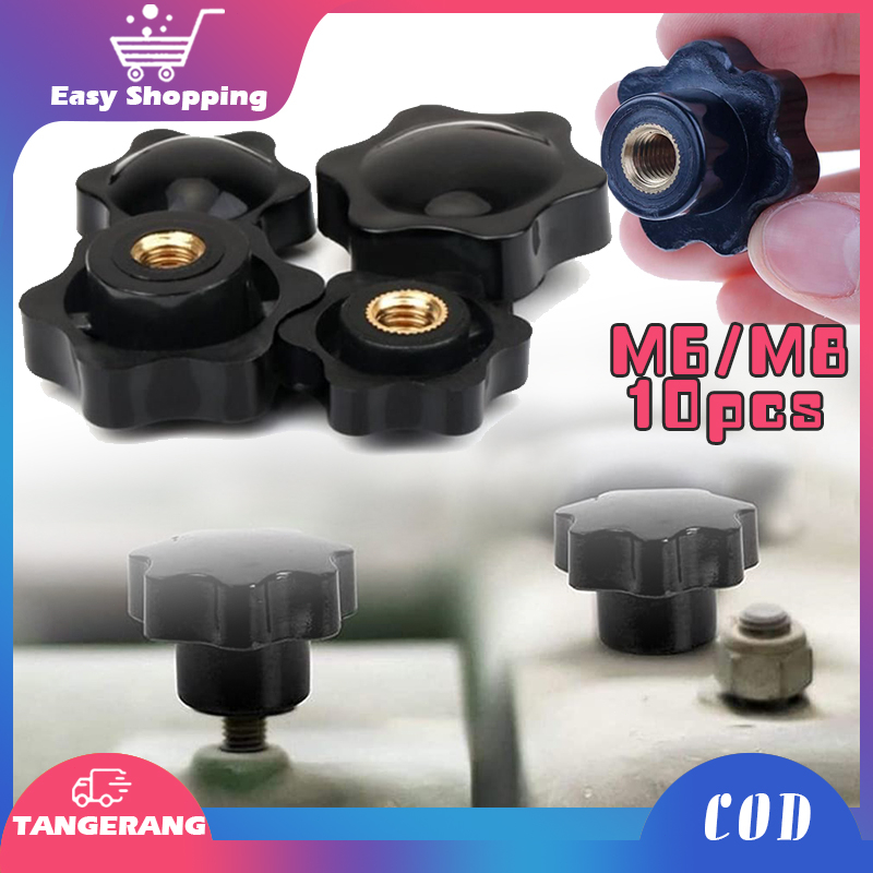 10pcs Baut Kepala Handle Knob M6 / M8 Knob Mur Bintang Knob Star Mur Bintang Diameter 25/38mm