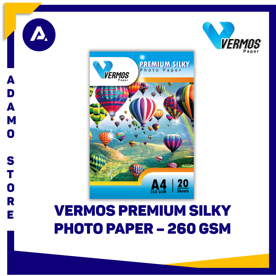 Kertas Foto Vermos Premium Silky Photo Paper A4 260 gsm