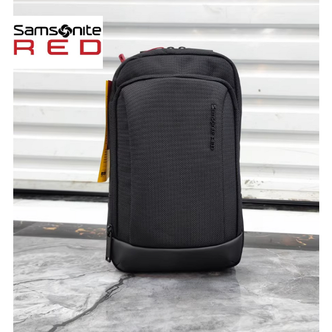 Tas Bahu pria wanita terbaru Sling Bag Black Samsonite Red LYMANE HS9