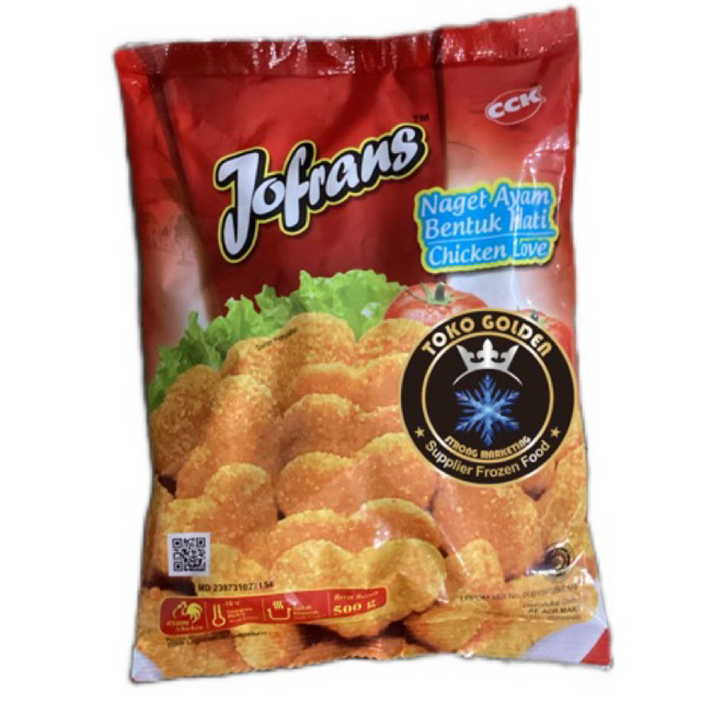 

jofrans chicken nugget hati 500gr / naget ayam