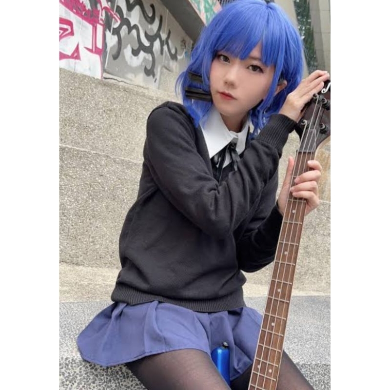 fullset cosplay ryo yamada bocchi the rock dengan wig