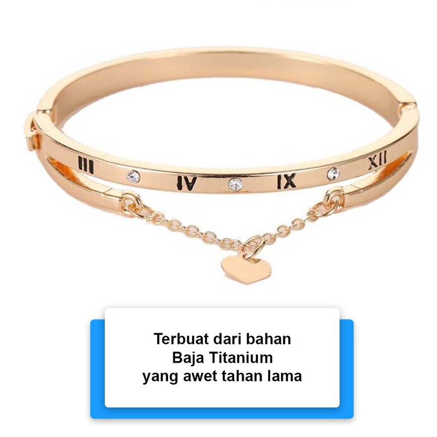 Gelang Tangan Titanium ZamZam C6 / C7  Energi Magnetik Om Mani Padme Hum Untuk Wanita Keren B15