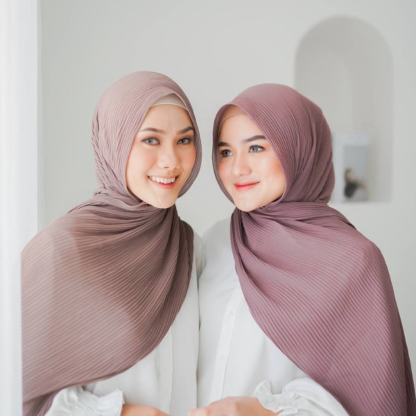 Hijab Pashmina Plisket Mercy - Kerudung Pashmina Plisket full Lidi Premium - Jilbab Pashmina Plisket Termurah