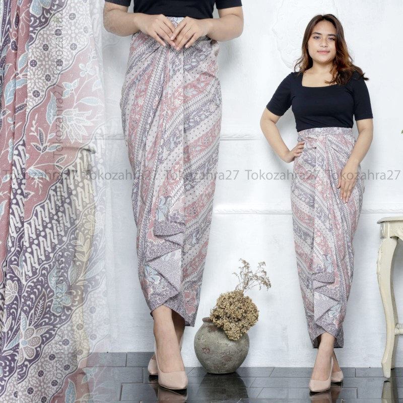 Rok Remple Batik Pinggang Karet Jumbo Kondangan MOTIF SEKAR