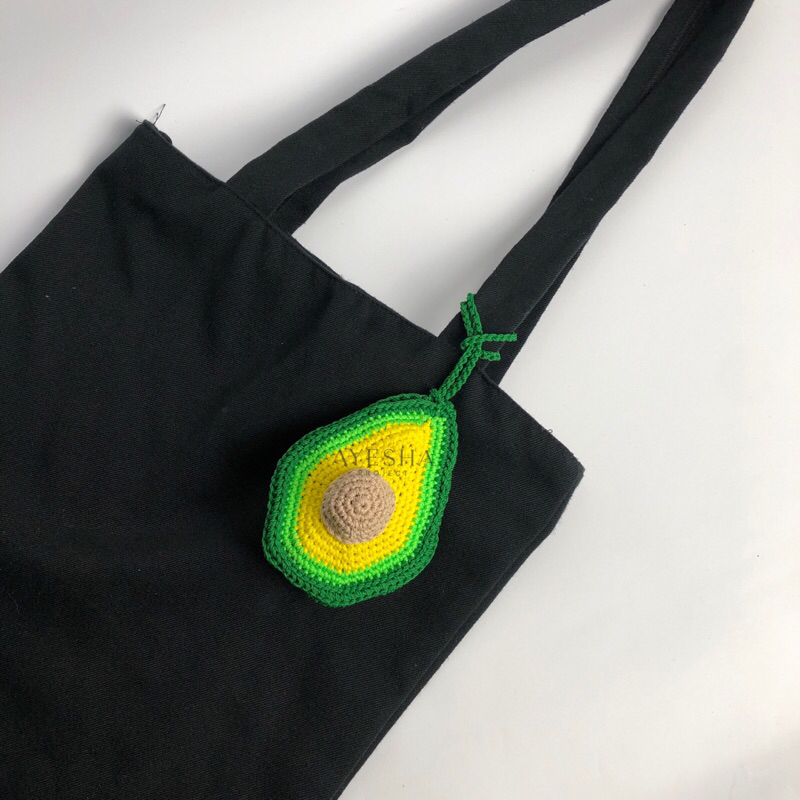 [AYESHA] Avocado crochet Pocket | avocado mini pouch | avocado crochet | avocado rajut| kantong avoc