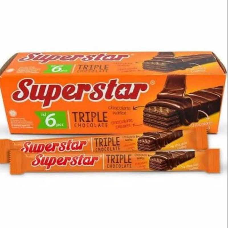 

SUPERSTAR WAFER 1 BOX ISI 12 TRIPLE CHOCOLATE