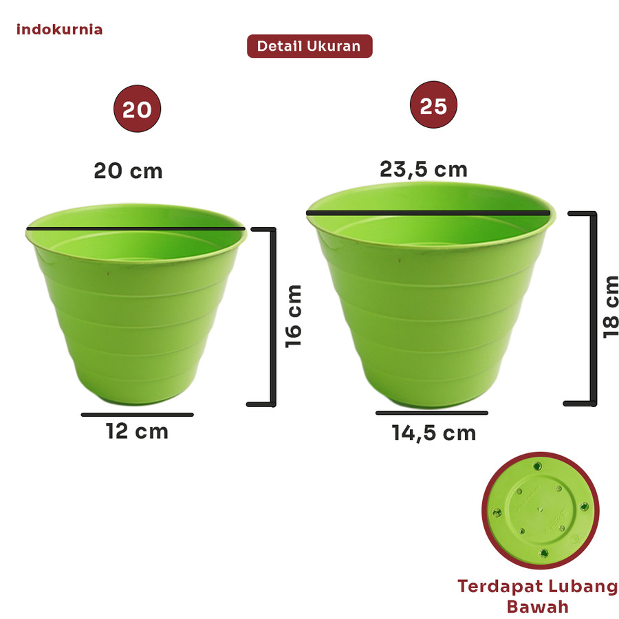 IK - POT EDGE ORI POT TANAMAN EDGE POT BUNGA EDGE WARNA WARNI TERMURAH