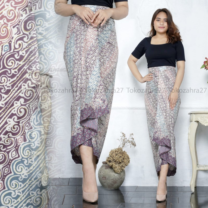 Rok Remple Batik Pinggang Karet Jumbo Kondangan MOTIF LATIF