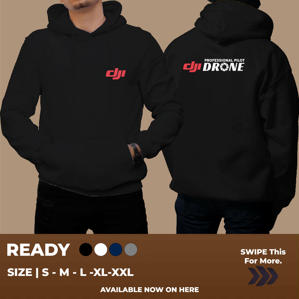HOODIE DJI Drone Professional Pilot KEREN BANGET UNTUK PRIA