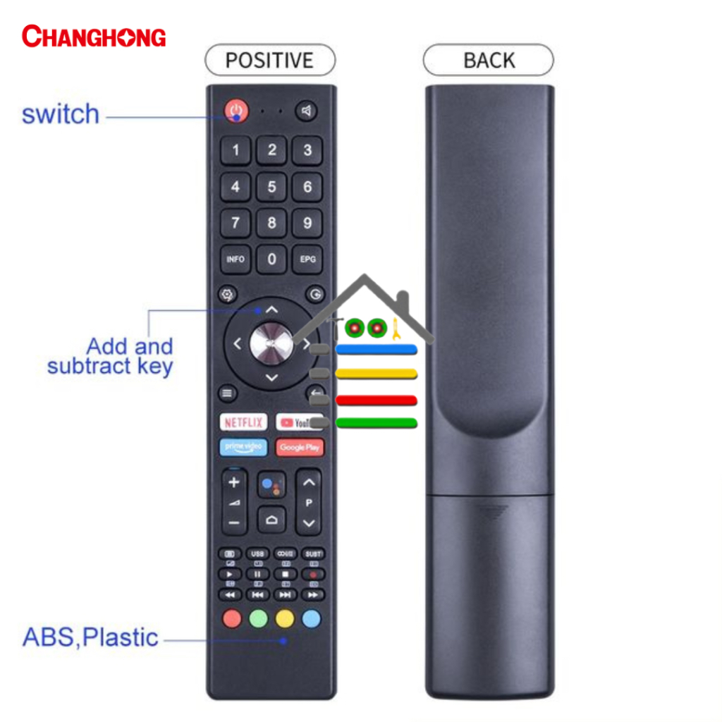 REMOTE TV CHANGHONG CHIQ ANDROID TV SMART JUNDA 804