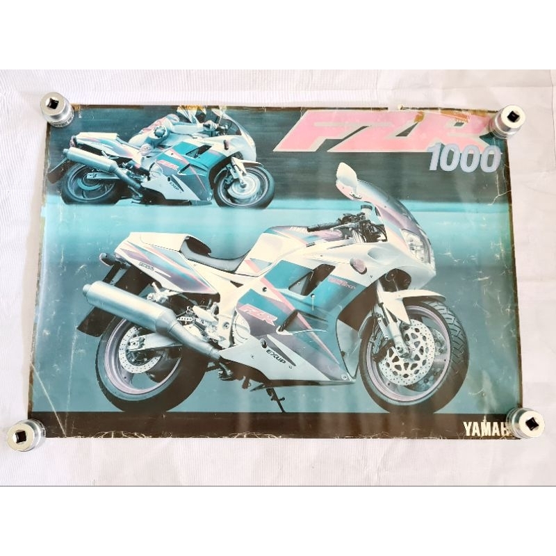 Poster/gambar lawas MOGE YAMAHA FZR 1000 ORI