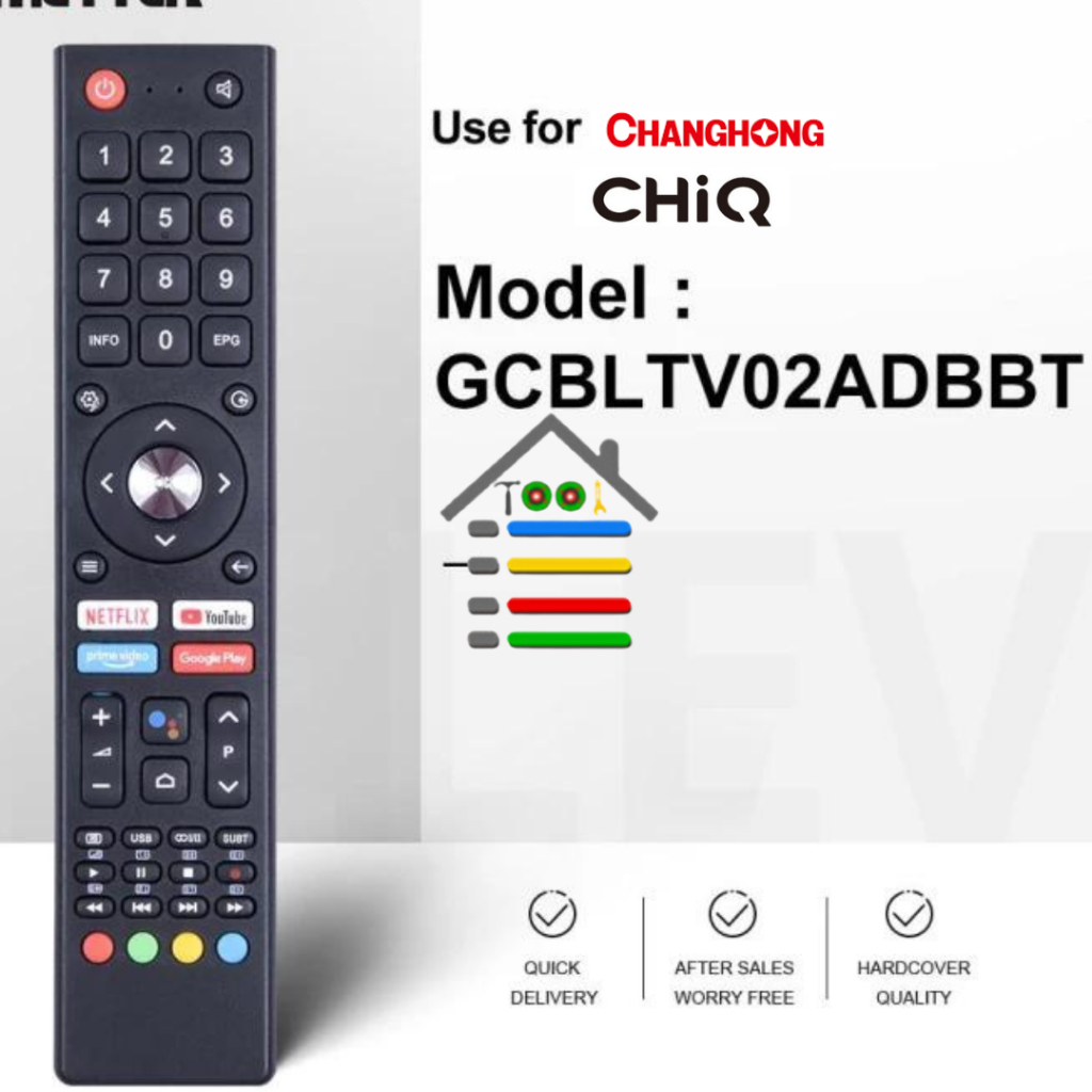 REMOTE CHIQ SMART TV BY CHANGHONG ANDROID REMOT PENGGANTI JUNDA 804