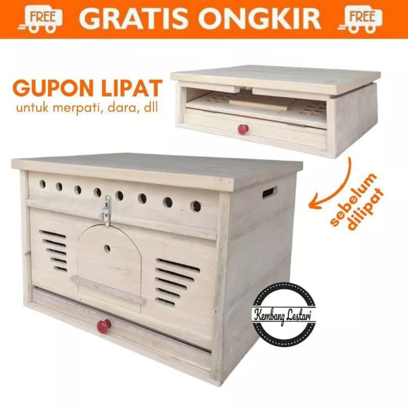 PAGUPON GUPON MERPATI LIPAT  KANDANG MERPATI KAYU BOX KAYU