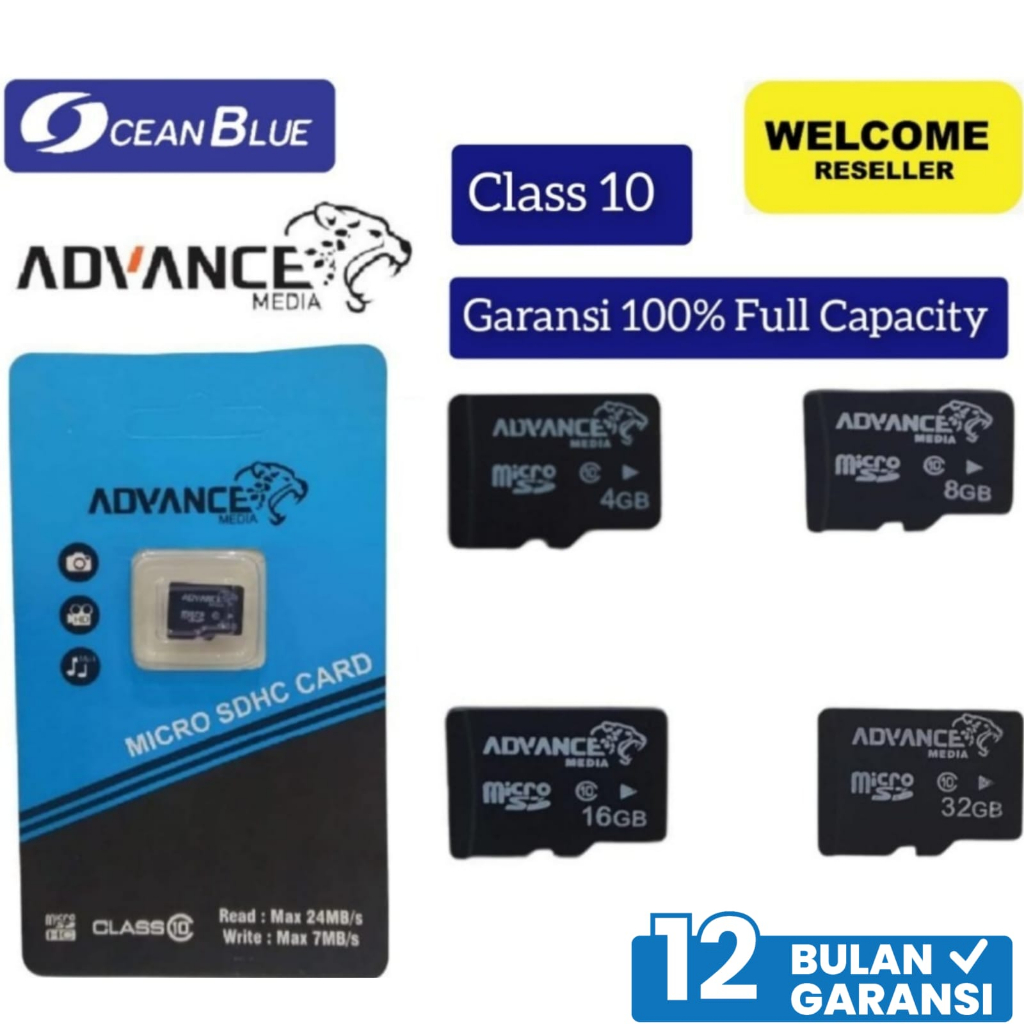 Memory Card 8GB 16GB 32GB 64GB 128GB MMC ADVANCE Media Original Micro Sd TF Class 10 Full Capacity