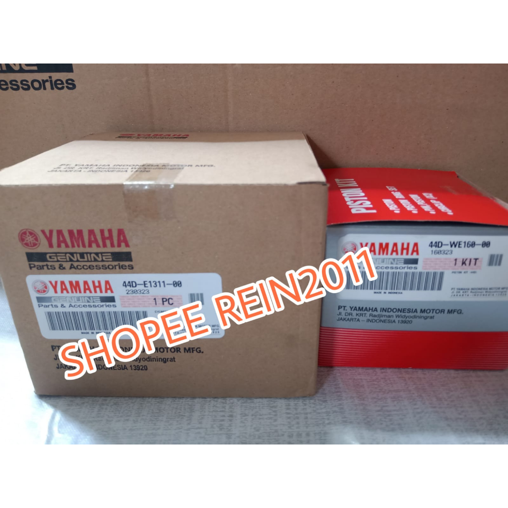 BLOK SEHER XEON KARBU SET PISTON KIT ASLI ORI YAMAHA 44D E1311 00 &amp; 44D WE160 00