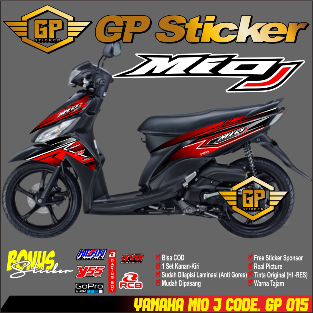 STIKER / STRIPING SEMI FULL BODY MOTOR YAMAHA MIO GT / MIO J VARIASI  LIS STRIPING MIO J SIMPLE  / M