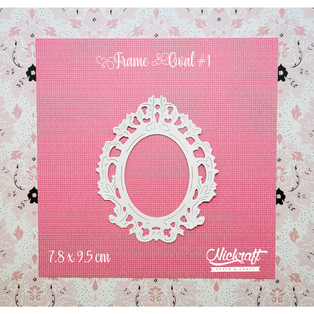 

FRAME OVAL #1 - Hiasan Scrapbook Jurnal Die Cut Journaling