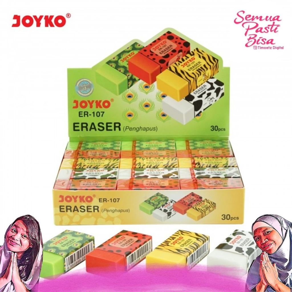 

Penghapus Pensil Joyko ER 107 - Stip Pensil Joyko - Eraser Joyko Warna