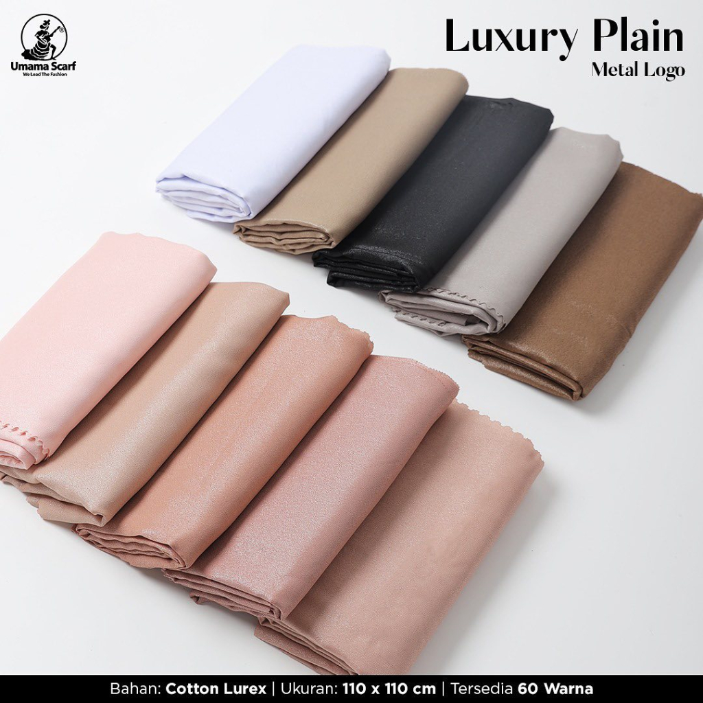 PART 3 LUXURY PLAIN HIJAB GLOWING GLITTER PREMIUM ORI UMAMA - SIZE 110CM JILBAB WISUDA KONDANGAN