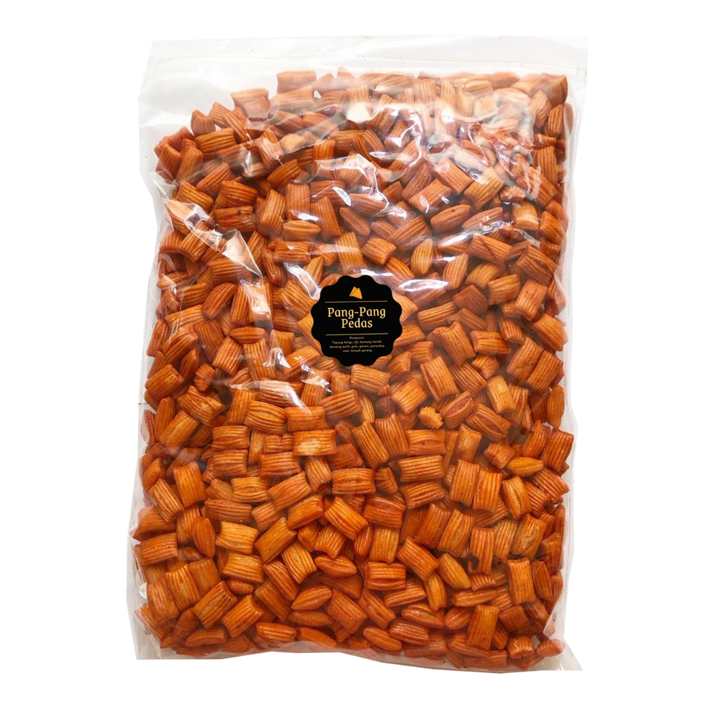 [DELISH SNACKS] Pang-Pang Pedas (Grosir) 1000gr / Snack Cemilan Camilan Kiloan 1kg Makanan Ringan Pedas Gurih