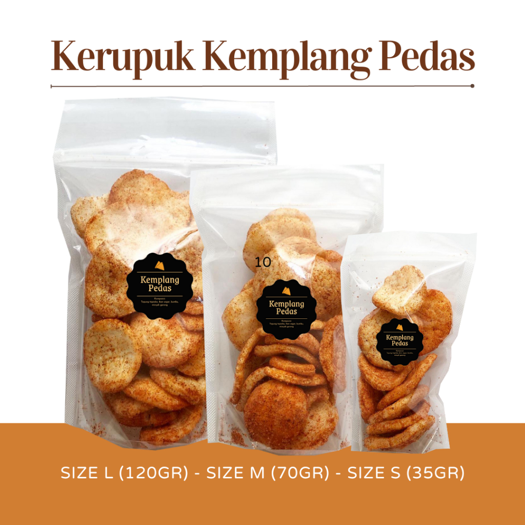 [DELISH SNACKS] Kerupuk Kemplang (S) 35gr / Snack Cemilan / Camilan Krupuk Palembang Ikan Asin Gurih