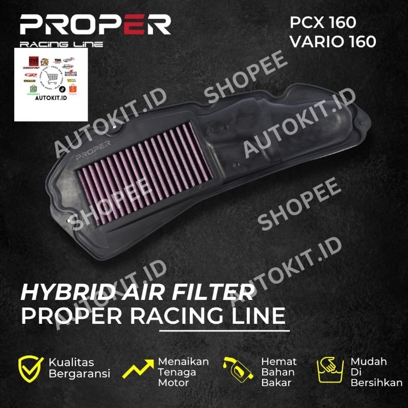 FILTER UDARA PROPER RACING VARIO, BEAT, SCOOPY, NMAX, AEFOX, LEXI, R15