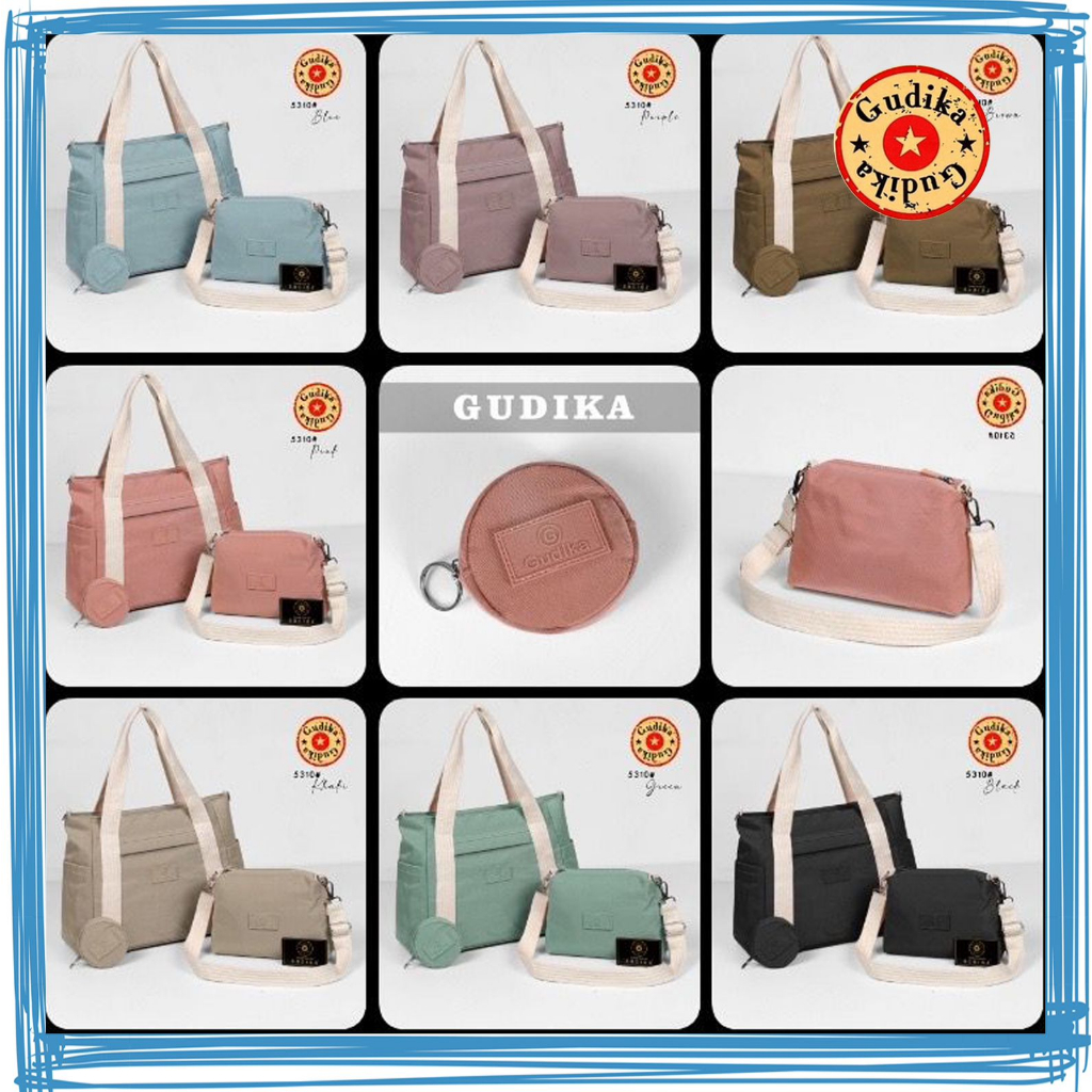 Bag GUDIKA 5310 - Tas Wanita Waterproof OOTD Harian Korea Style - Tas Selempang Anti Air Kekinian Import Original Terbaru - sling bag - shoulder bag - tas bahu - tas kulit - tas batam - tas pesta kondangan - tas jinjing