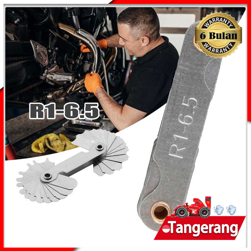 Radius Gauge R1-6.5 Alat Ukur Celah Baut / Alat Pertukangan / Suri Drat