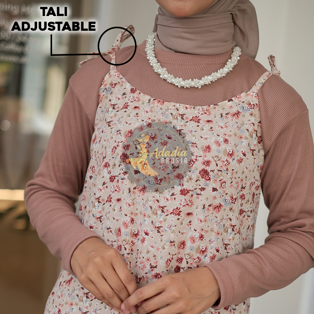 OVERALL DRESS JUMBO / OVERALL MOTIF BUNGA FLORAL OVERSIZE KOREAN STYLE / MOLA OVERAL DRESS MOTIF