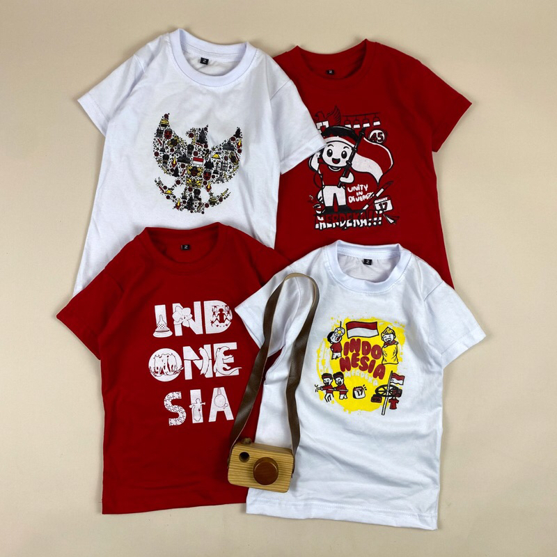 KAOS ANAK KEMERDEKAAN AGUSTUS 2-10TAHUN GROSIR PINEAPPLE KIDS