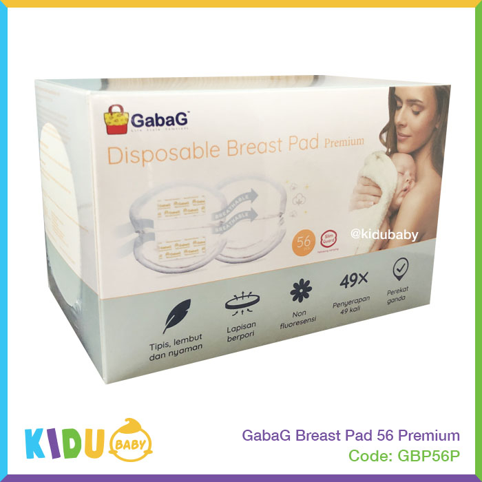 Breast Pad Slim Thin Ultra Soft by GabaG 56 Premium Kidu Baby