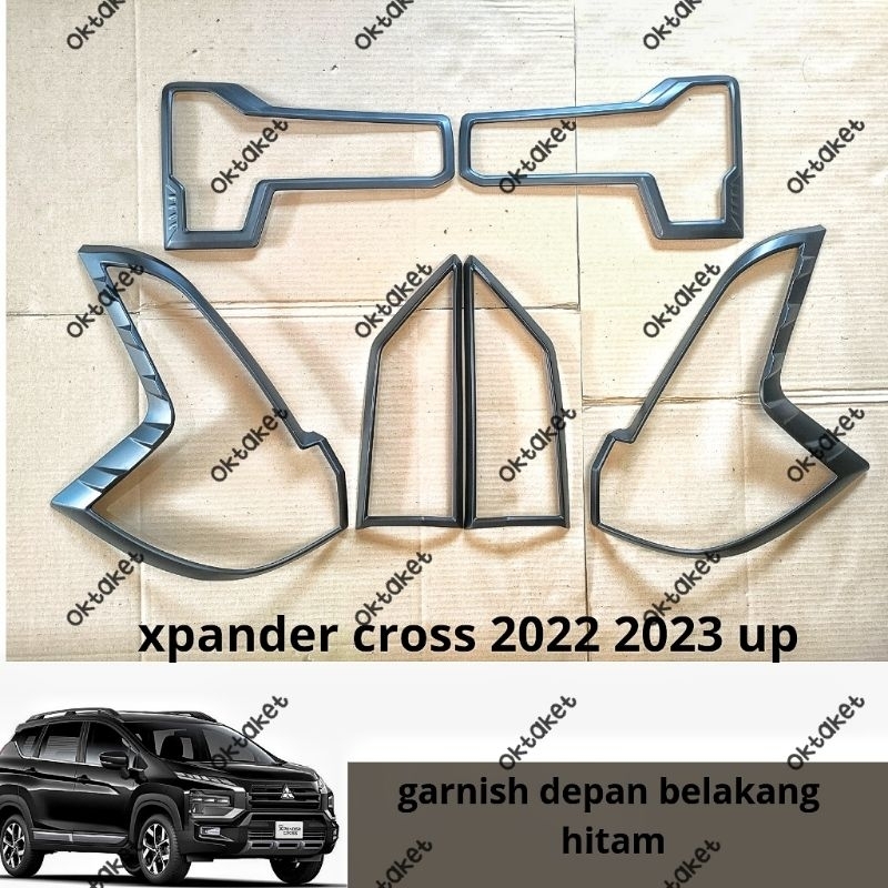 paket garnish depan belakang LED position Xpander cross 2022 2023 2024 Hitam Chrome