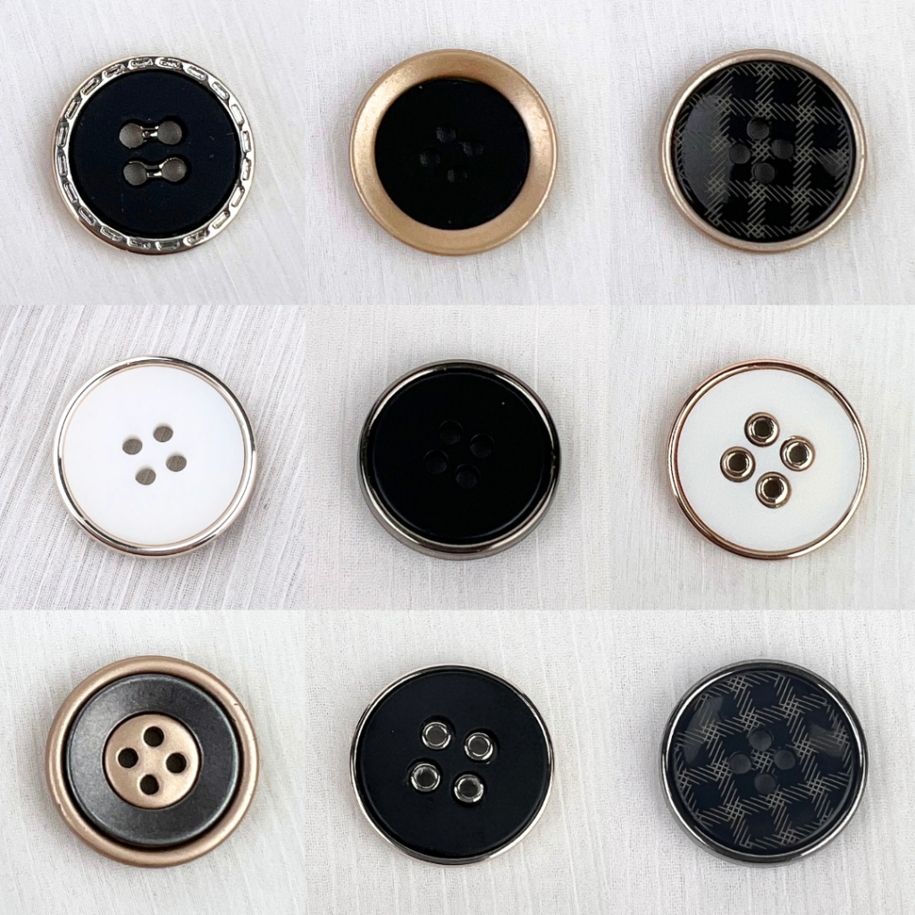 Kancing 4 Lubang SATUAN | Kancing Kemeja Blazer Unik Premium Import MIx