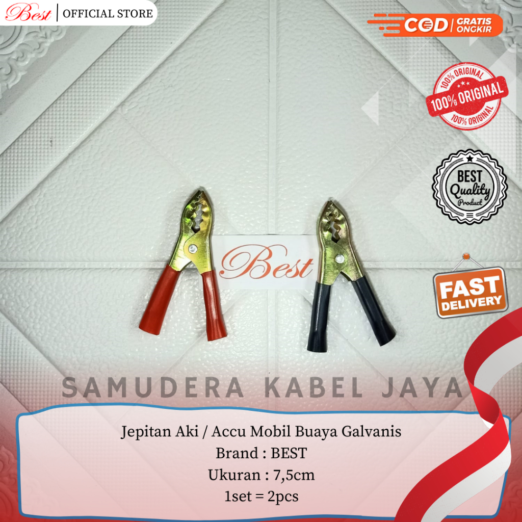 Jepitan Aki / Accu Mobil Buaya Galvanis - "BEST"