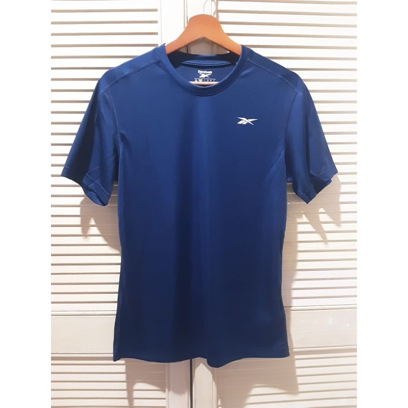 REEBOK Kaos Dryfit Biru Dongker Pria-ORIGINAL