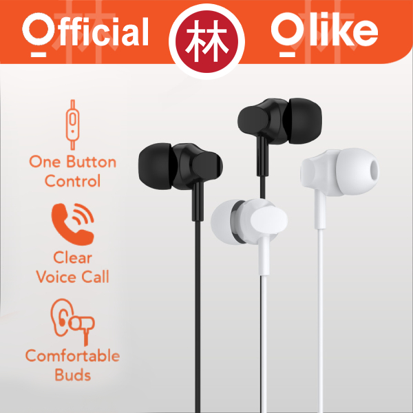 Olike E10 Wired Earphone 3.5MM Mic Noise Reduction Clear Voice TOPLES