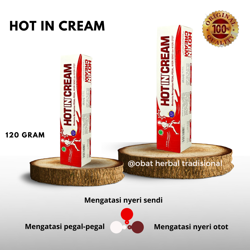 HOT IN CREAM obat gosok pegal pegal - nyeri sendi dan otot