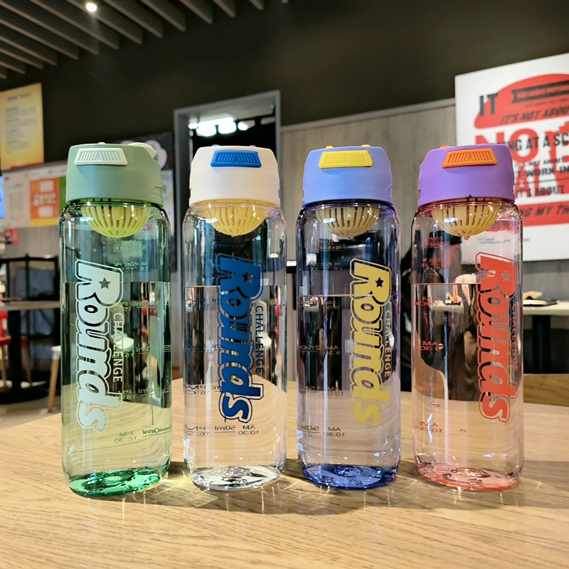 BOTOL MINUM CHALLENGE ROUNDS XBD-5005 WITH SARINGAN/ BOTOL MINUM PLASTK TRANSPARANT FOOD GRADE