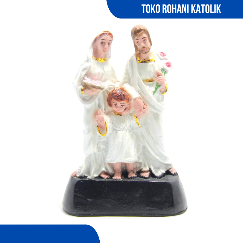 PATUNG KELEUARGA KUDUS BERDIRI 13 CM / PATUNG YESUS MARIA YOSEP / PATUNG KELUARGA KATOLIK