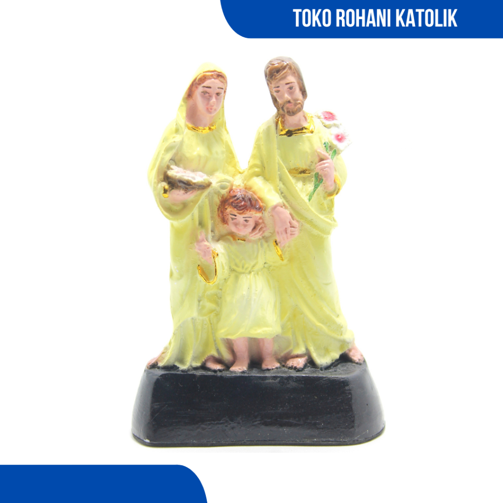 PATUNG KELEUARGA KUDUS BERDIRI 13 CM / PATUNG YESUS MARIA YOSEP / PATUNG KELUARGA KATOLIK