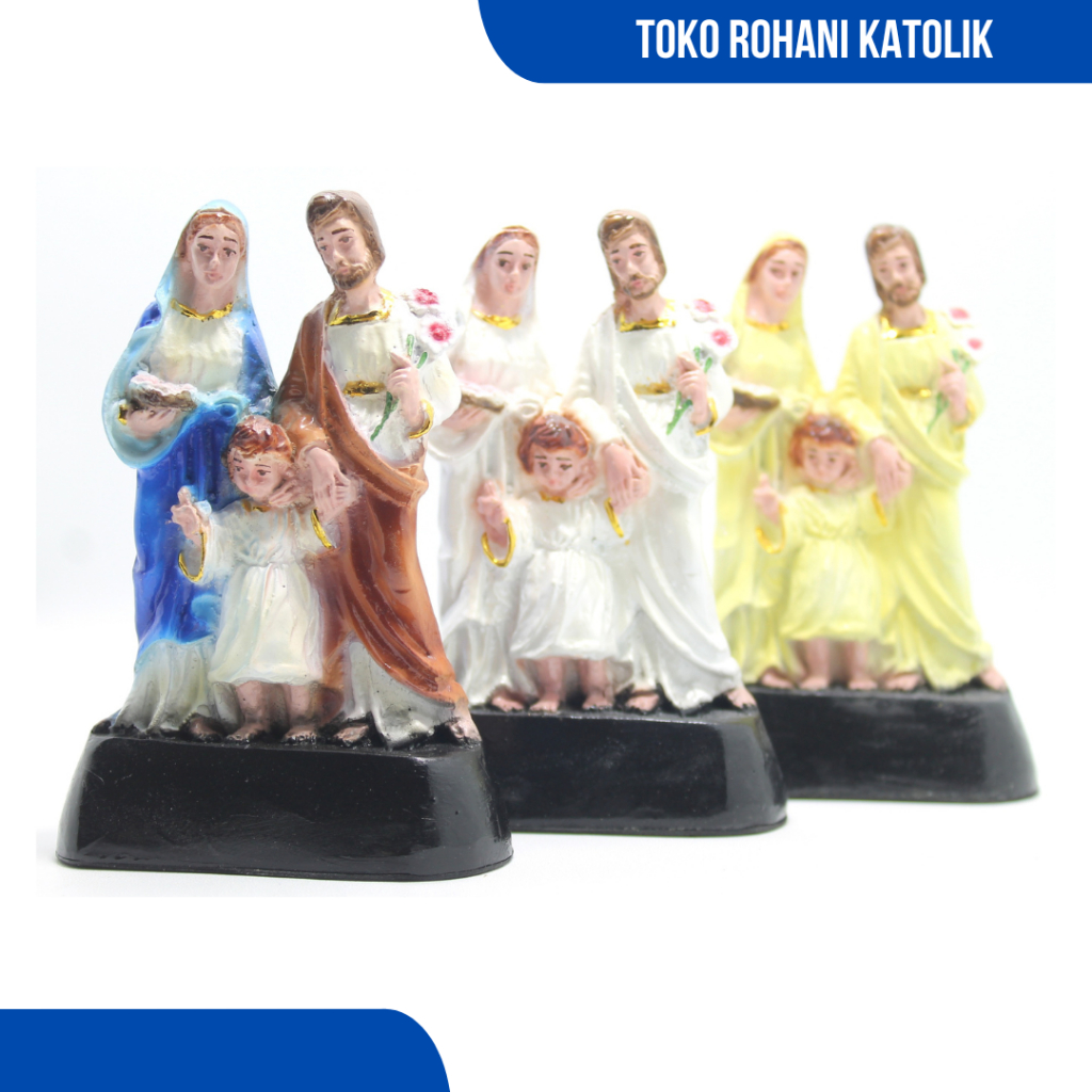 PATUNG KELEUARGA KUDUS BERDIRI 13 CM / PATUNG YESUS MARIA YOSEP / PATUNG KELUARGA KATOLIK