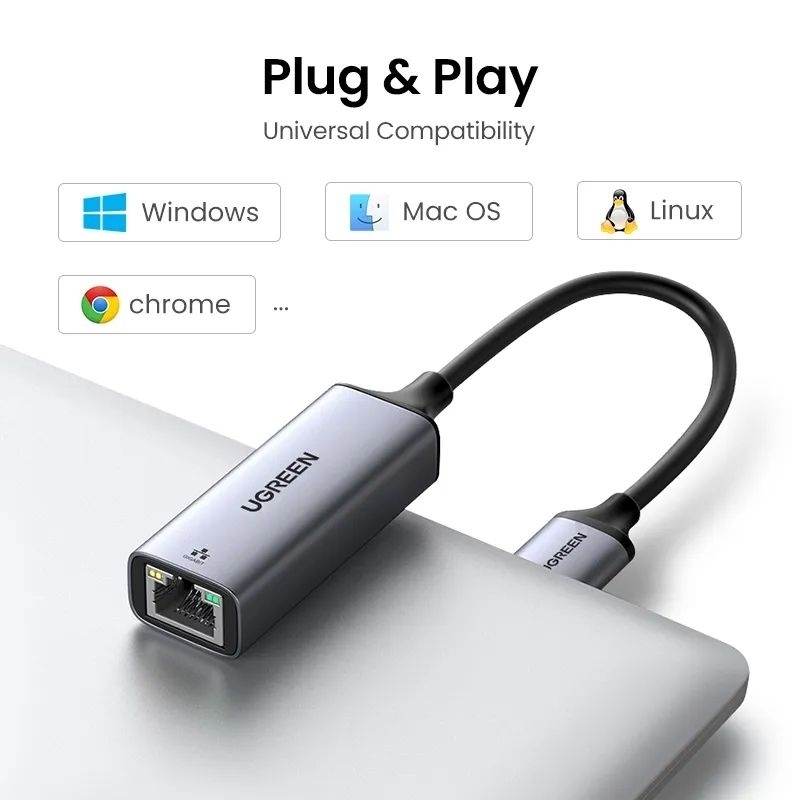 UGREEN USB C 3.1 USB A 3.0 To Gigabit Ethernet LAN RJ45 Up To 1000Mbps For PC Laptop Nintendo Xiaomi Mi Box