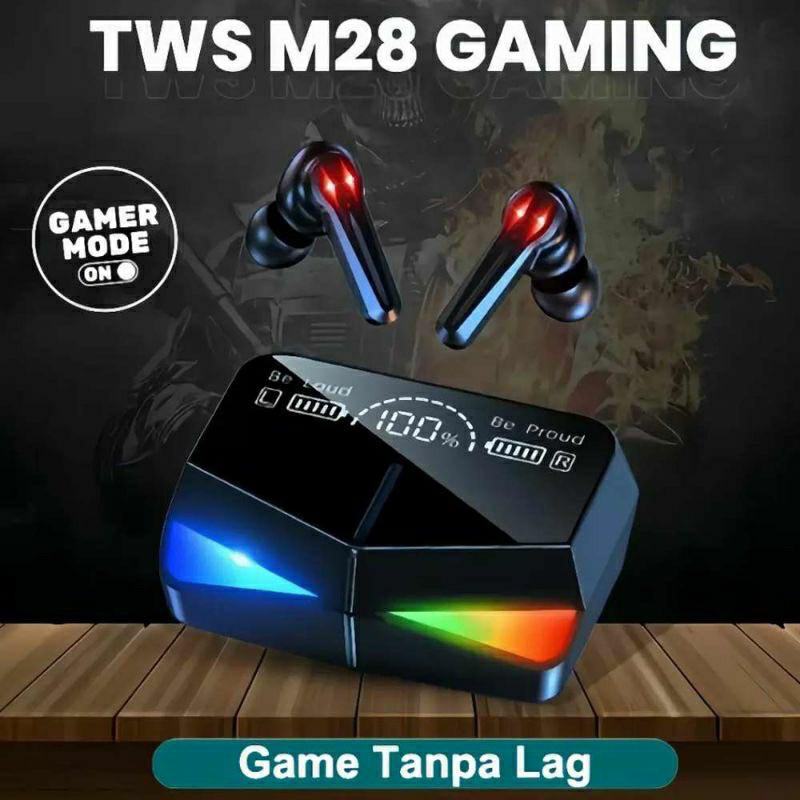 OUTRED (M28)Headset Bluetooth Gaming TWS M28 Dual Mode BT V5.3 LED Smart Display