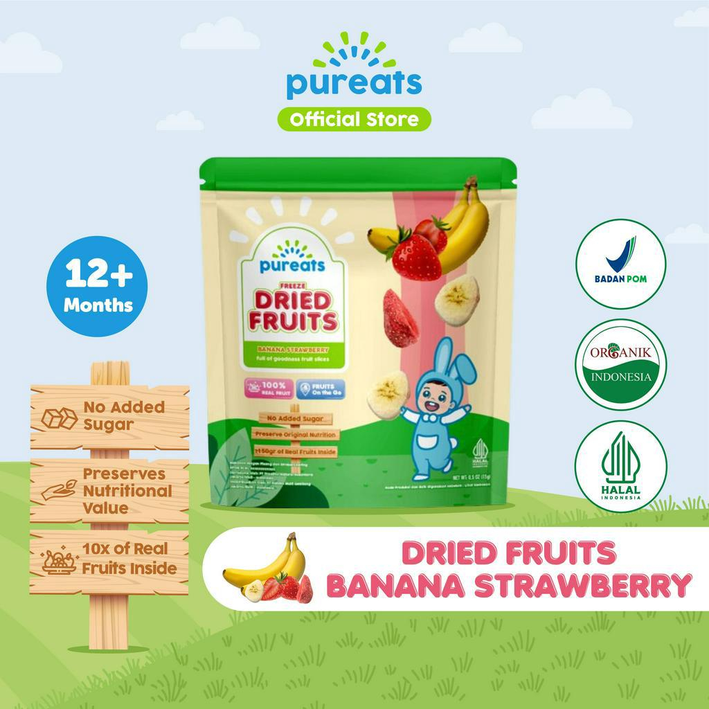 

Pureats Freeze Dried Fruits Banana Strawberry - Snack Balita Buah Pisang dan Stroberi