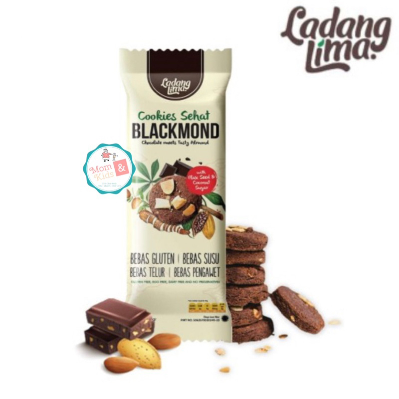 Ladang Lima Blackmond Sachet 33gr | Healthy Cookies Gluten Free Snack Cemilan Diet Sehat