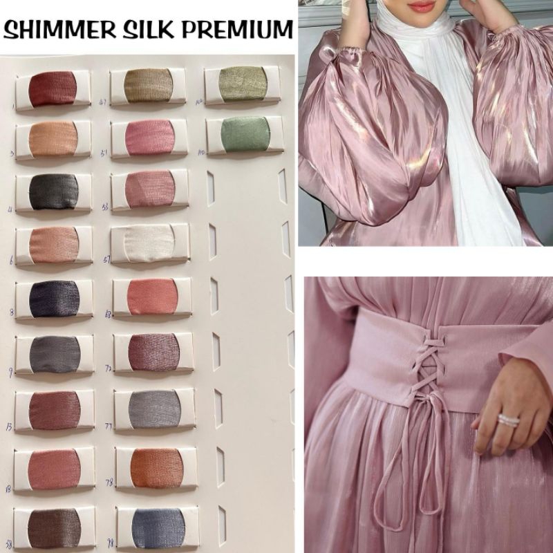 Kain Shimmer Silk Premium harga setengah meter