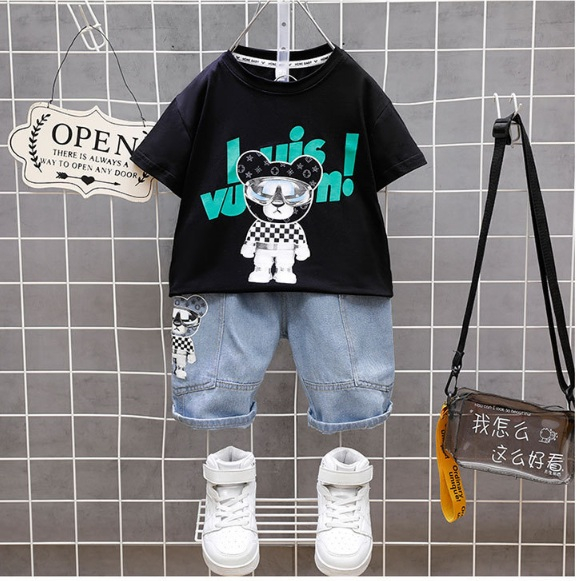 Setelan anak LAKI LAKI import LUISVUN +JEANS TEBAL- setelan anak teenager COWO import