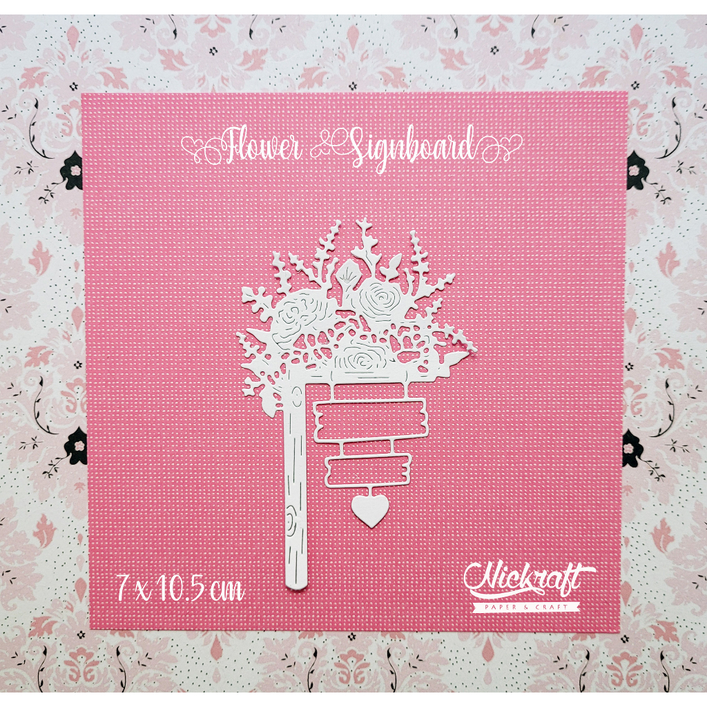 

FLOWER SIGNBOARD - Hiasan Scrapbook Jurnal Die Cut Journaling Bujo