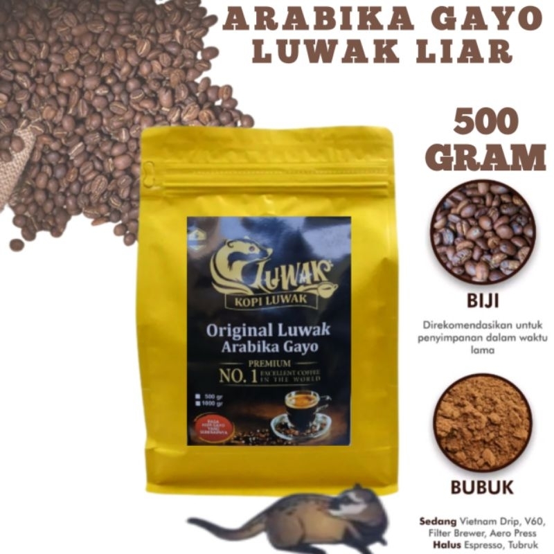 

BIJI KOPI ARABICA GAYO ACEH LUWAK LIAR ASLI ORIGINAL 500GRAM BUBUK HITAM TANPA AMPAS AMAN DILAMBUNG PALING ENAK TERMURAH&TERLARIS bisa COD OLEH-OLEH KHAS dari tanah RENCONG ACEH ASLI.