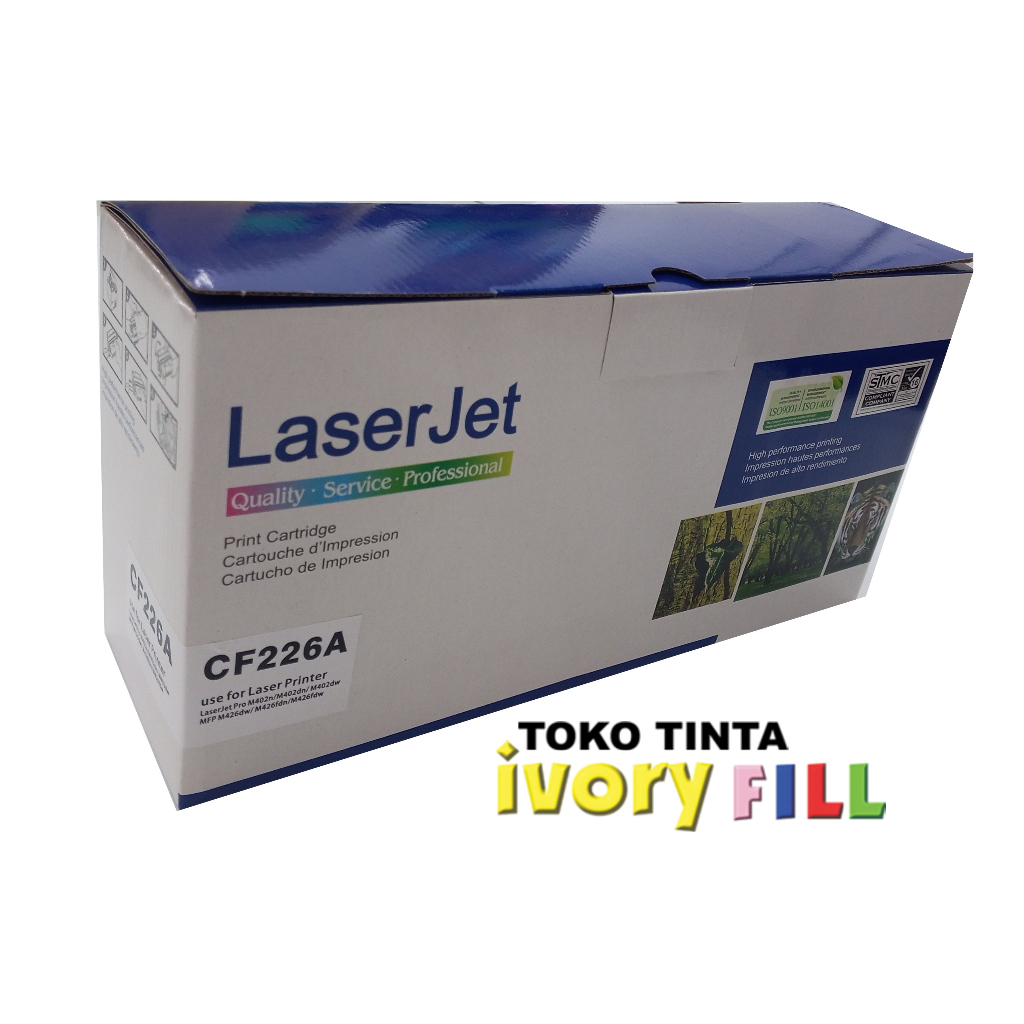 toner kompatible HP 26A CF 226A M402 M426 laserjet LBP212dw LBP214dw lengkap